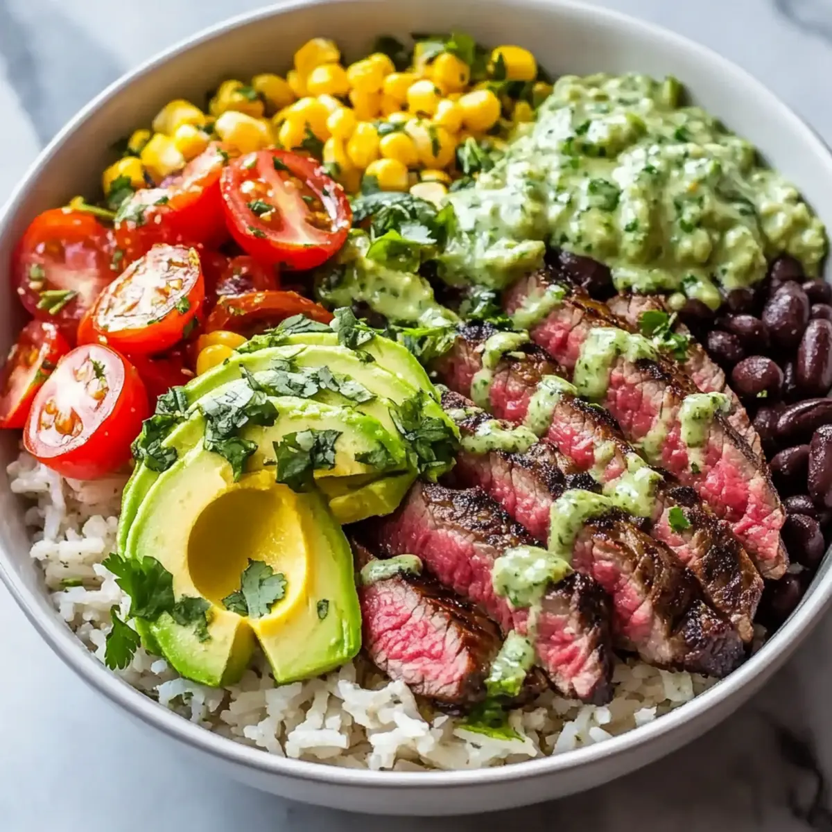 Cilantro Lime Steak Bowls