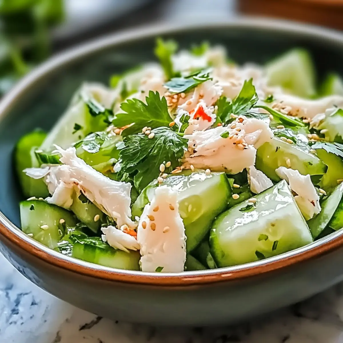 Cucumber Salad with Crab Meat