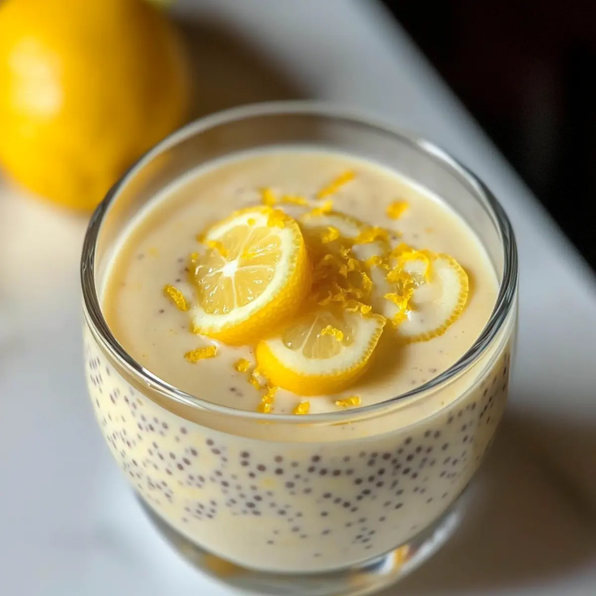 Yummy Lemon Cream Chia Pudding