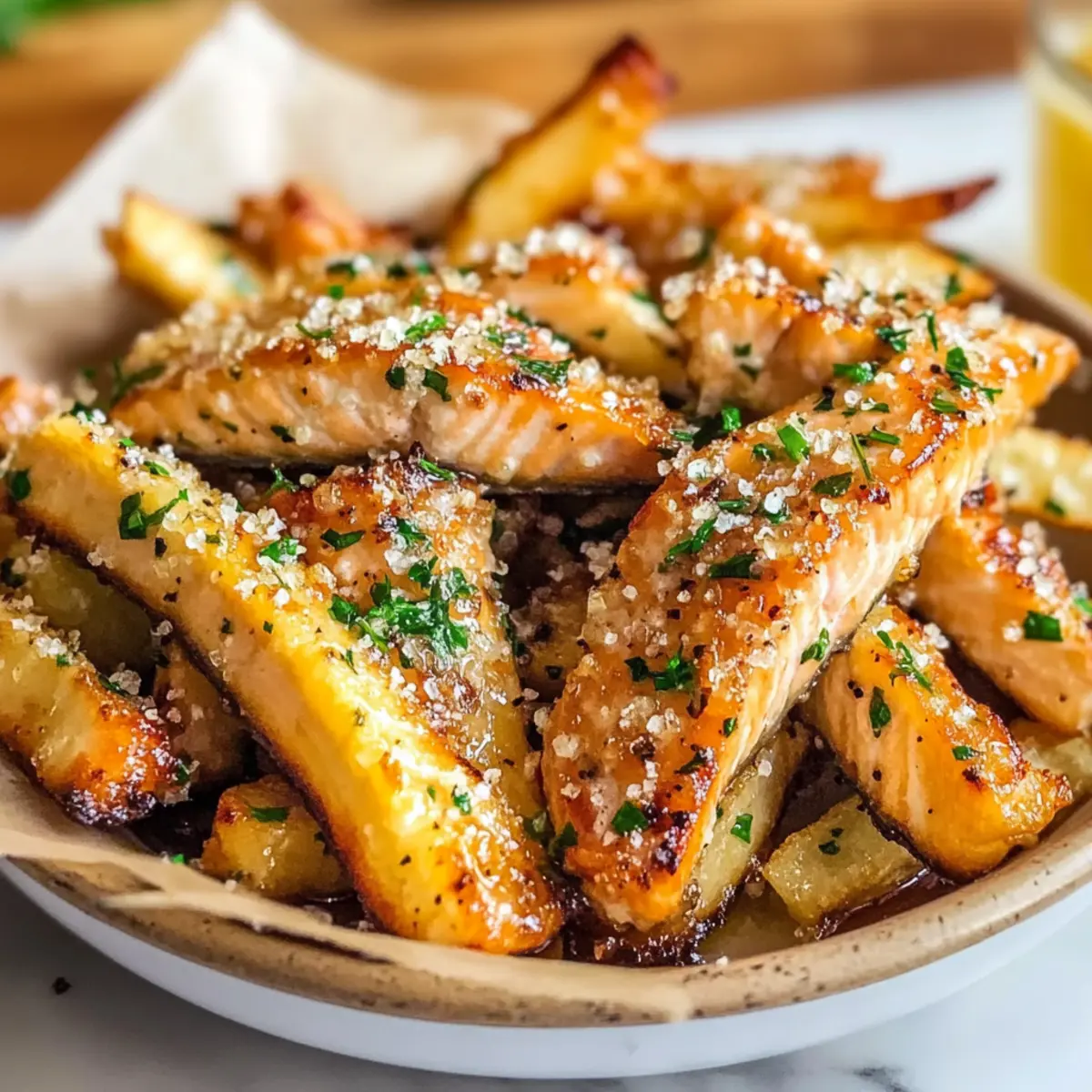 Air Fryer Garlic Parmesan Fries