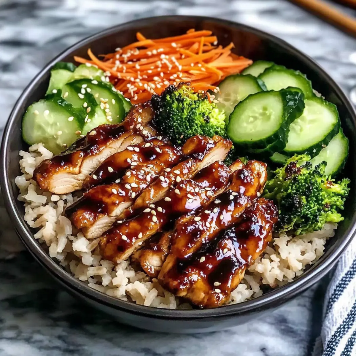Healthy Sticky Chicken Bowls