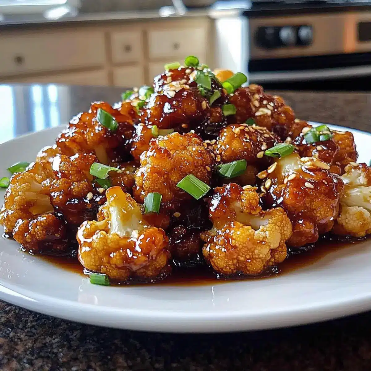 Sticky Honey Garlic Cauliflower