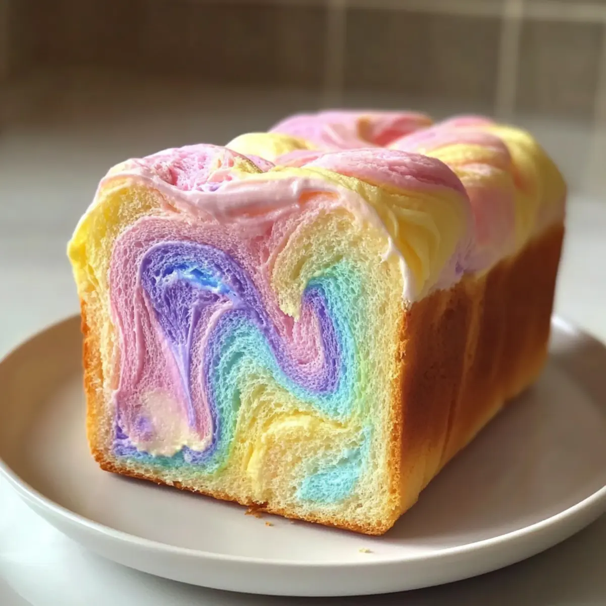 Cloud Bread Recipe Pastel Swirl Loaf