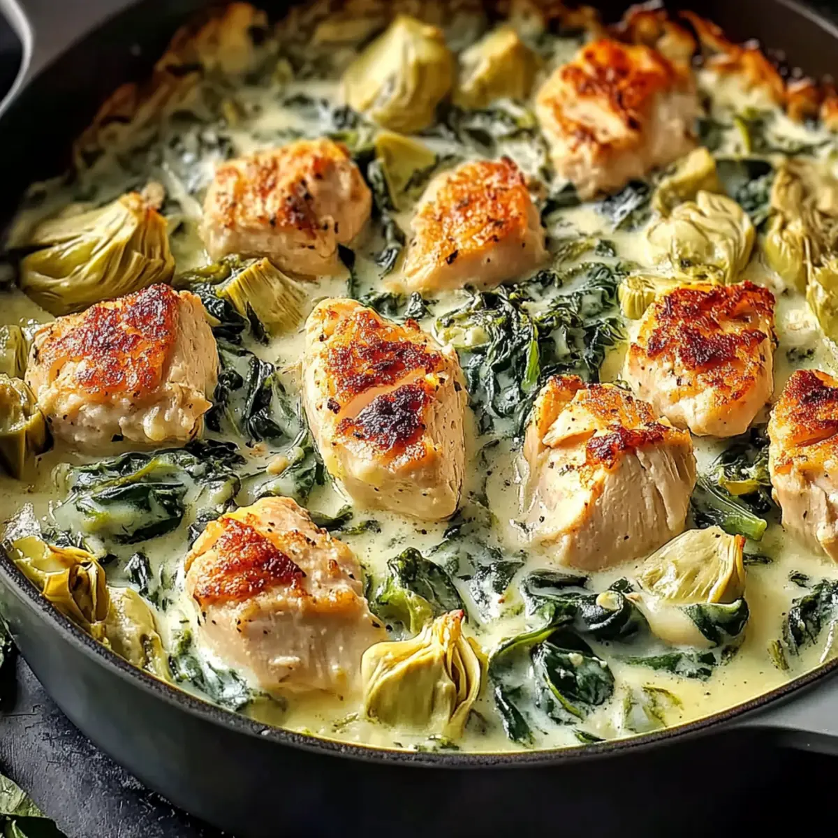 High-Protein Spinach and Artichoke Chicken Casserole Delight