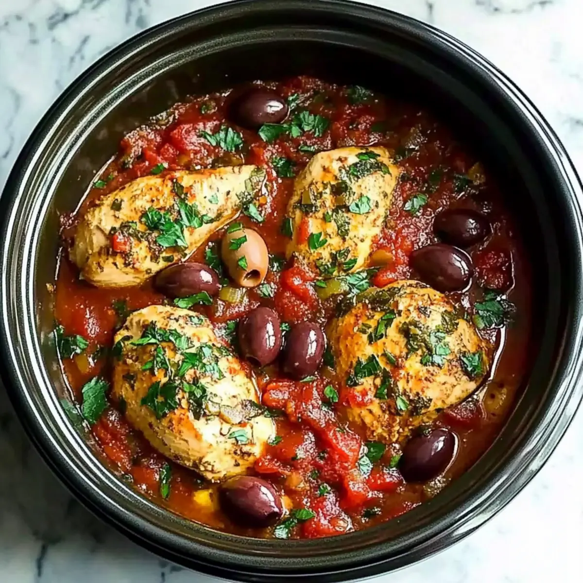 Slow Cooker Mediterranean Chicken