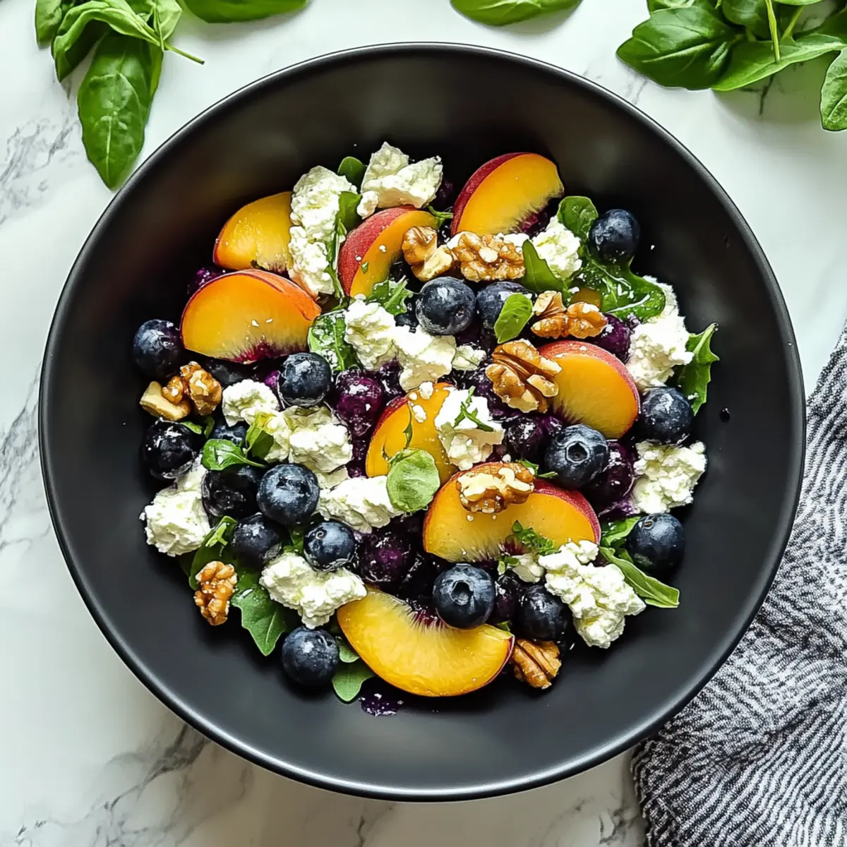 Blueberry Peach Feta Salad