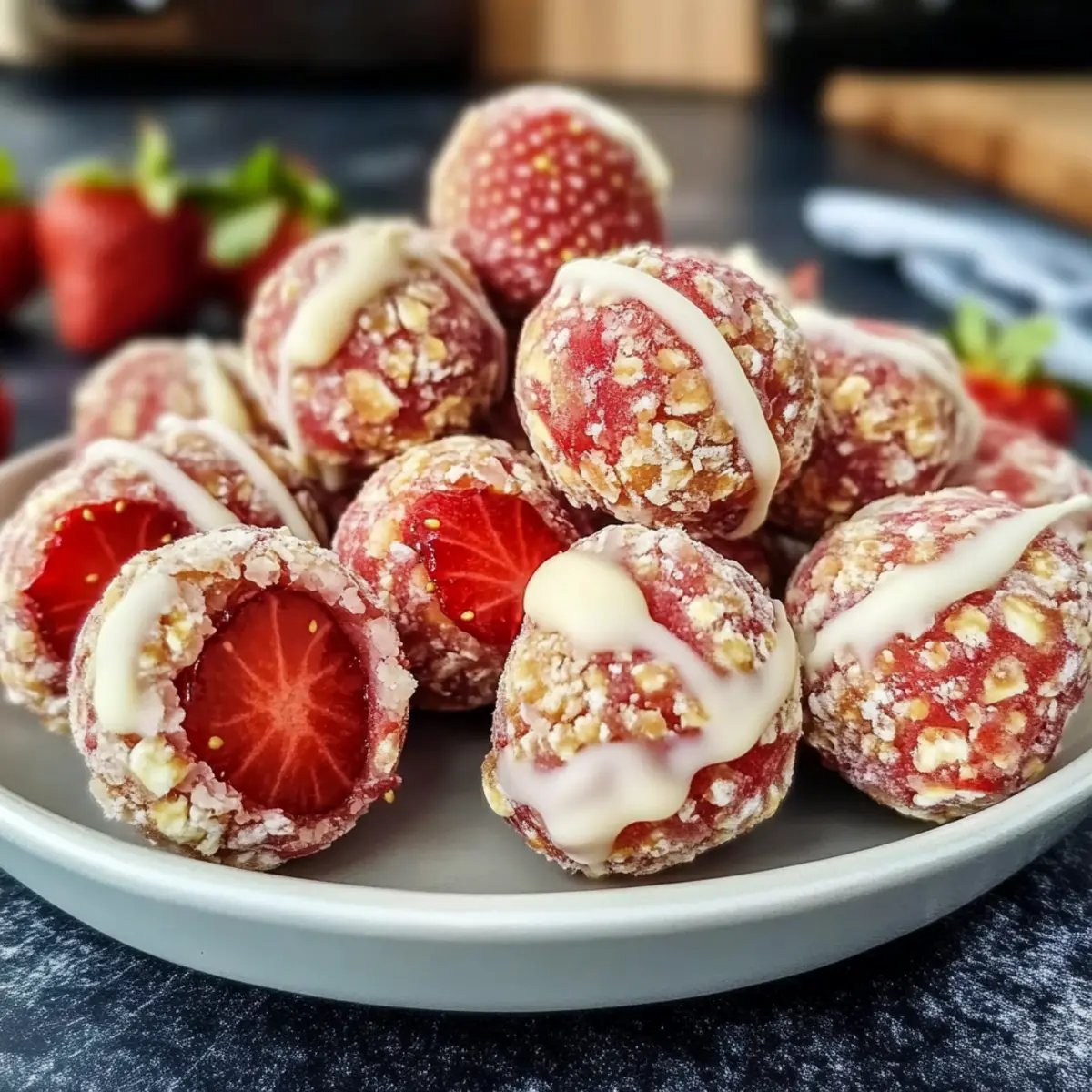 Strawberry Shortcake Energy Bites