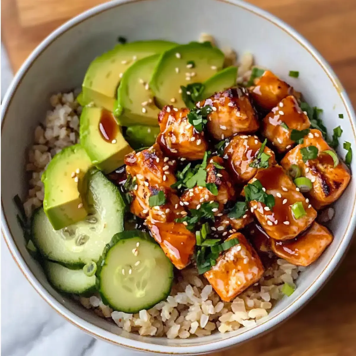 Honey Glazed Salmon Bowl