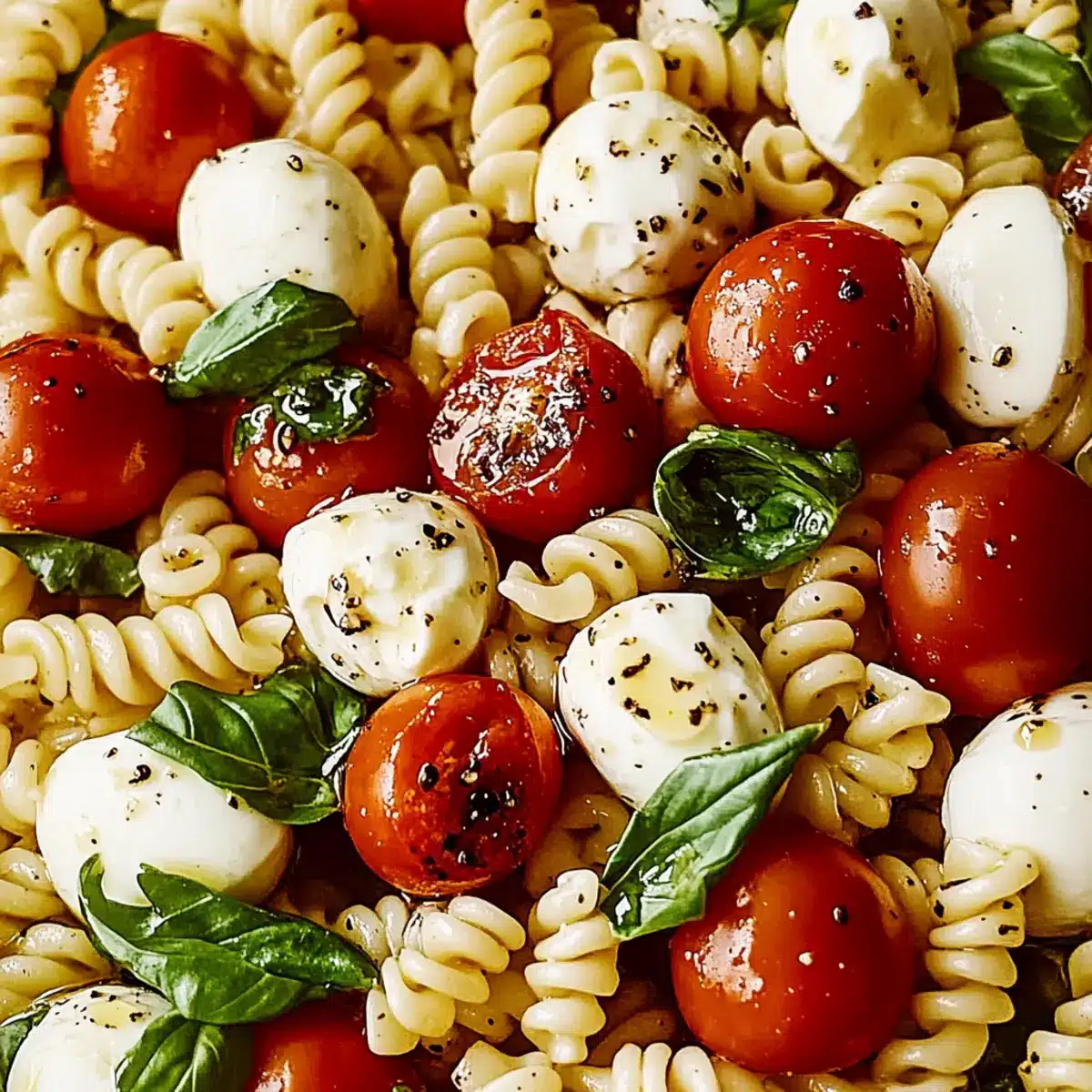 Creamy Caprese Pasta Salad