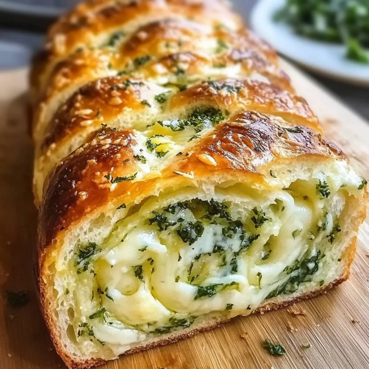 Swirled Garlic Herb and Cheese Bread