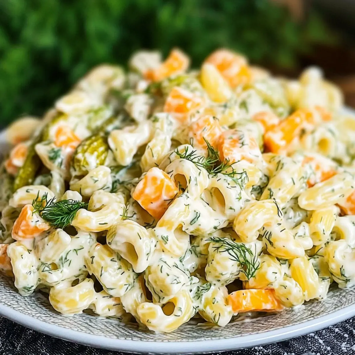 Dill Pickle Pasta Salad