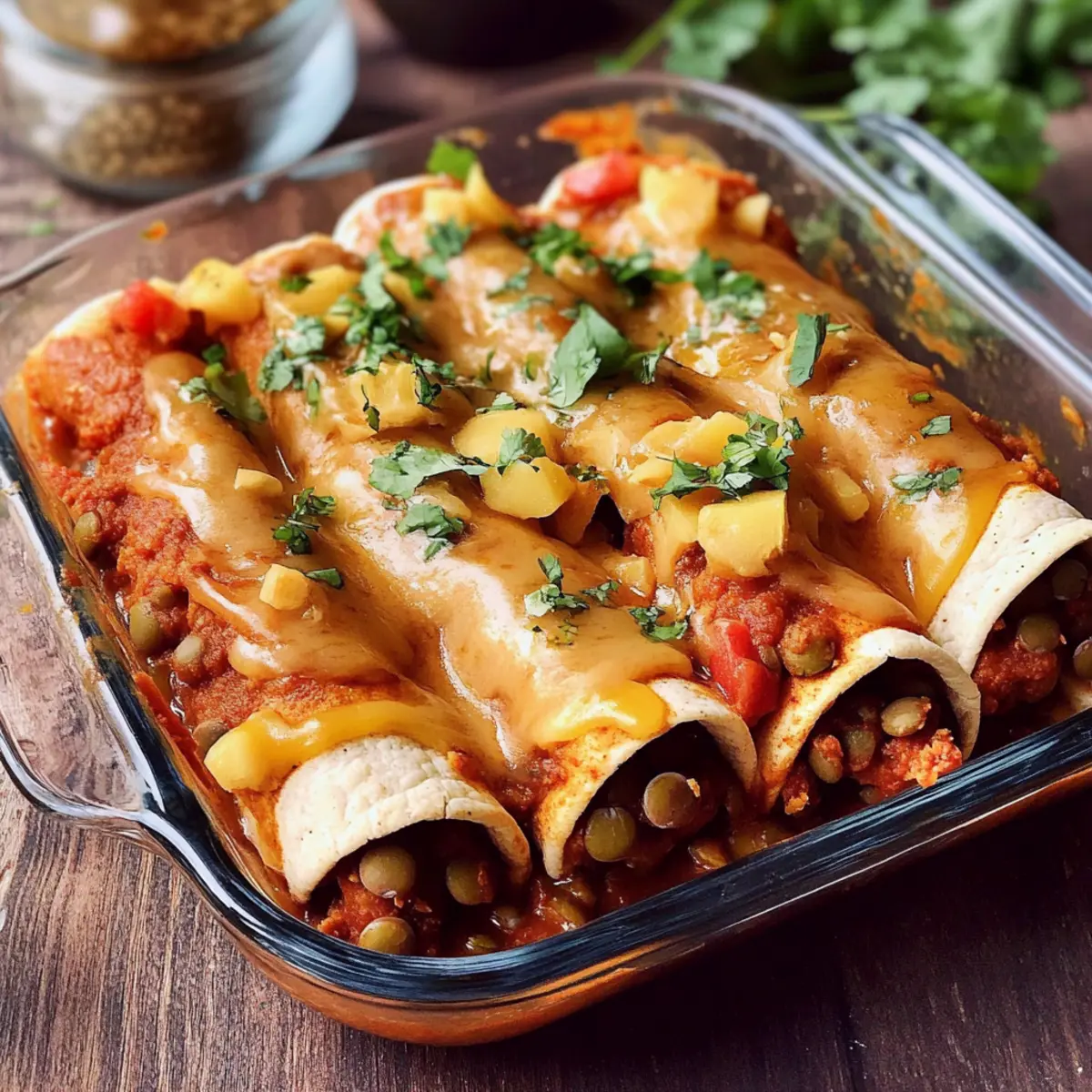 Vegan Enchiladas With Lentils