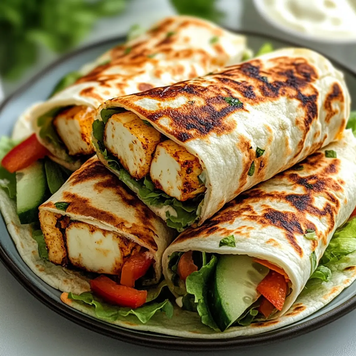 Sweet Chili Halloumi Wraps