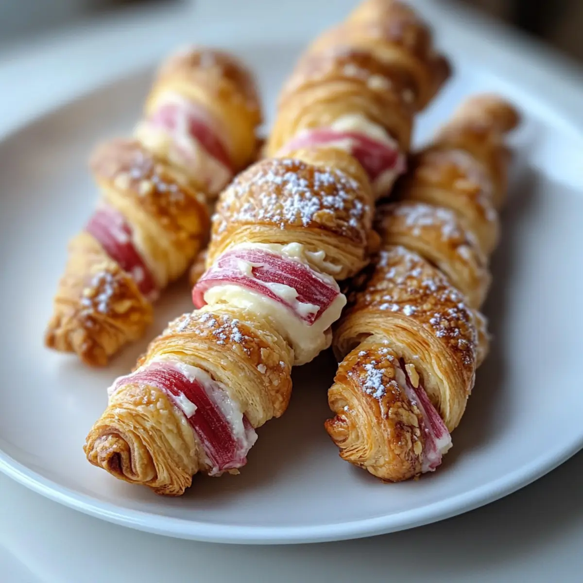 Rhubarb Cream Cheese Danish Twists