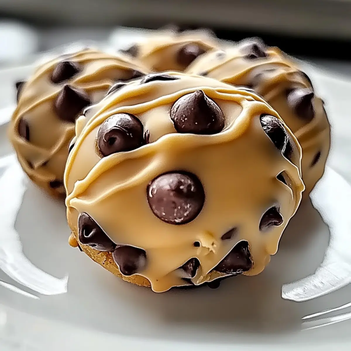 Frozen Greek Yogurt Peanut Butter Bites with Chocolate Chips
