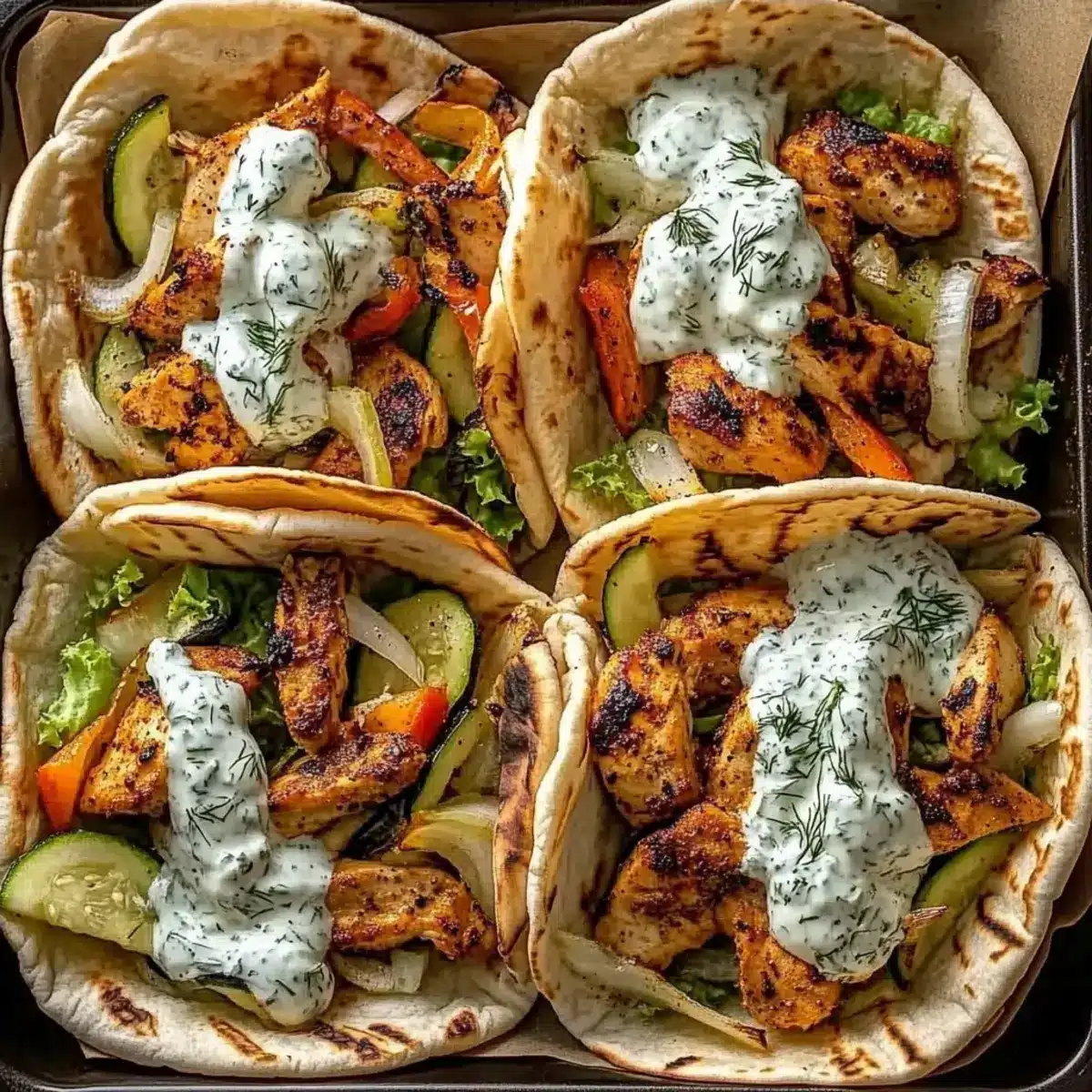 Sheet Pan Chicken Pitas with Herby Ranch