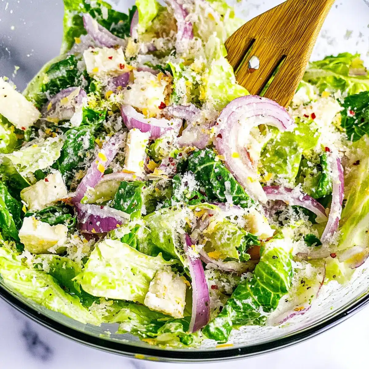 Lemon Parmesan Lettuce Salad