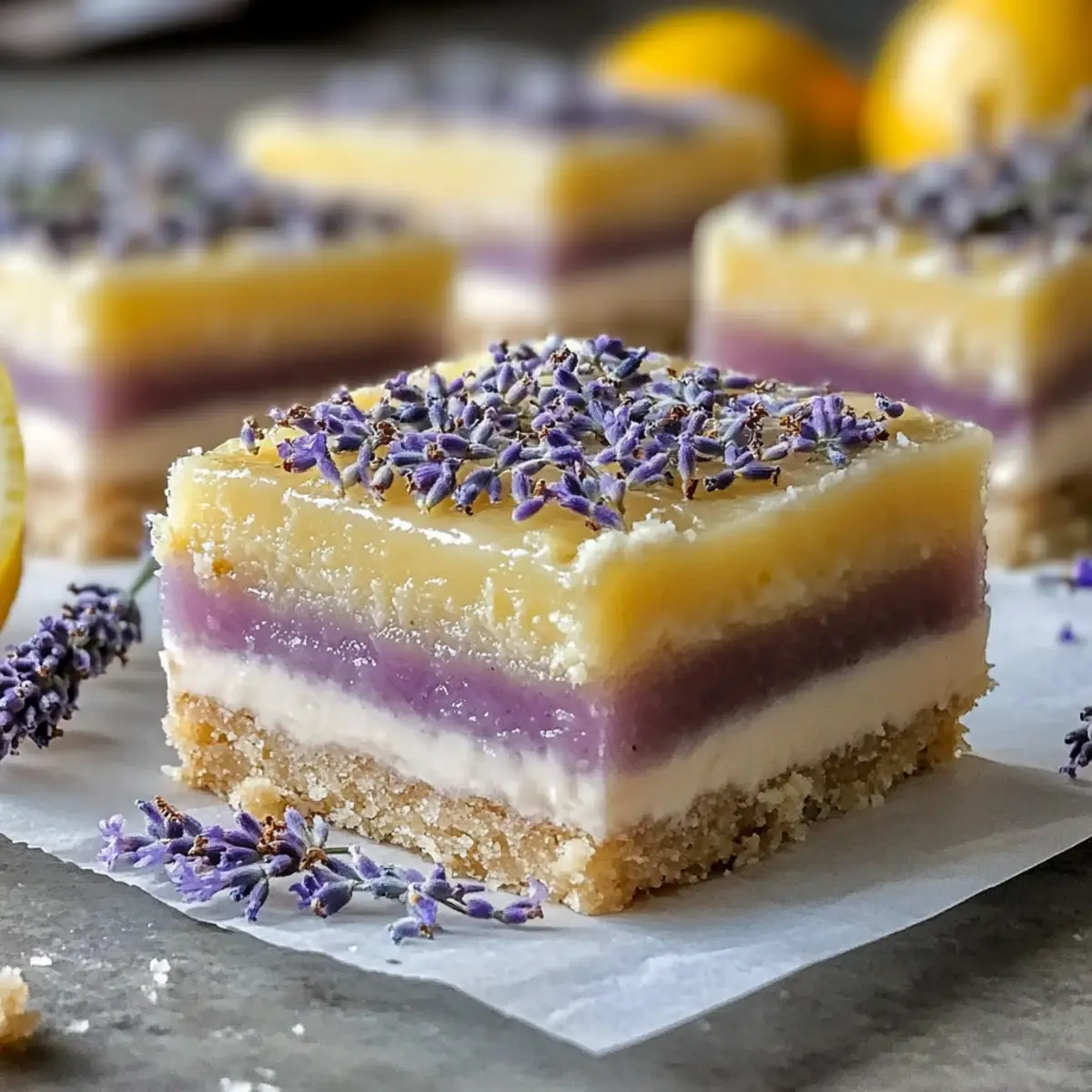 Lavender Lemon Cream Bars