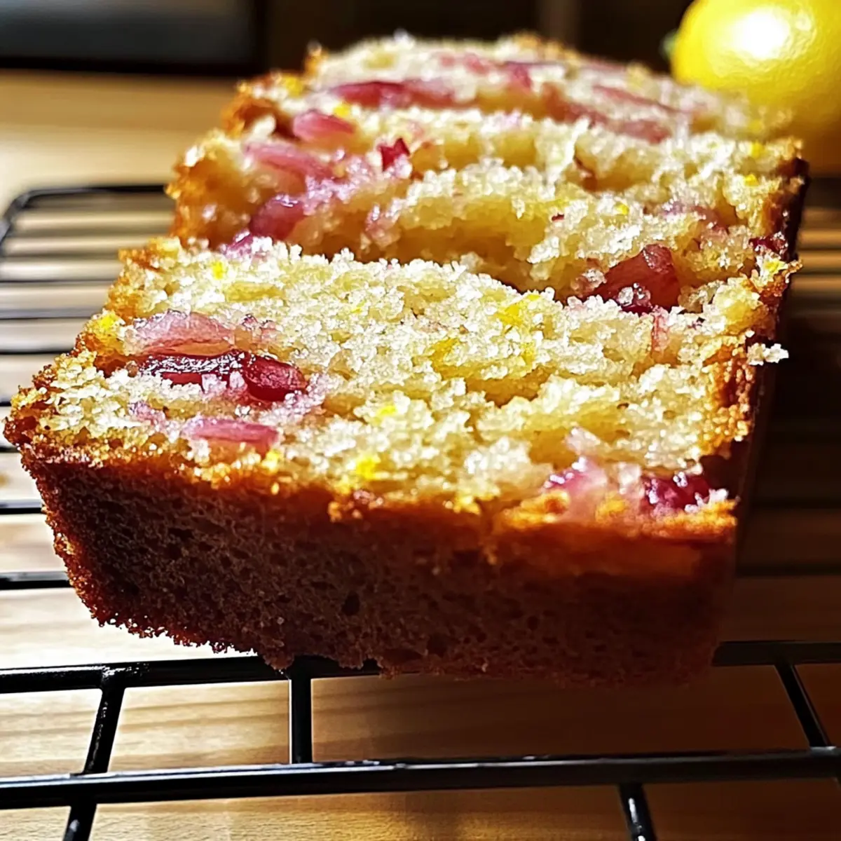 Lemon Rhubarb Sunshine Loaf