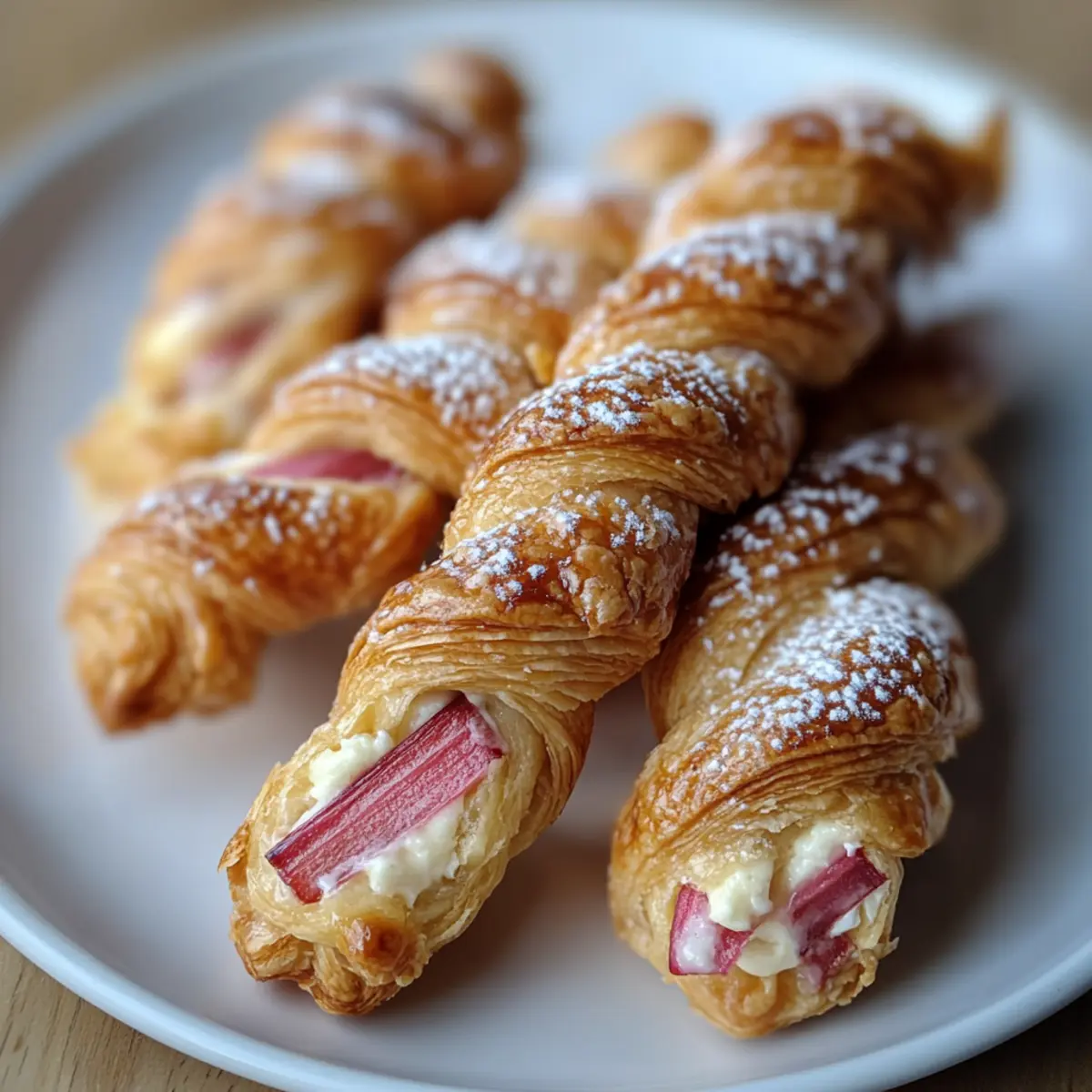 Rhubarb Cream Cheese Danish Twists