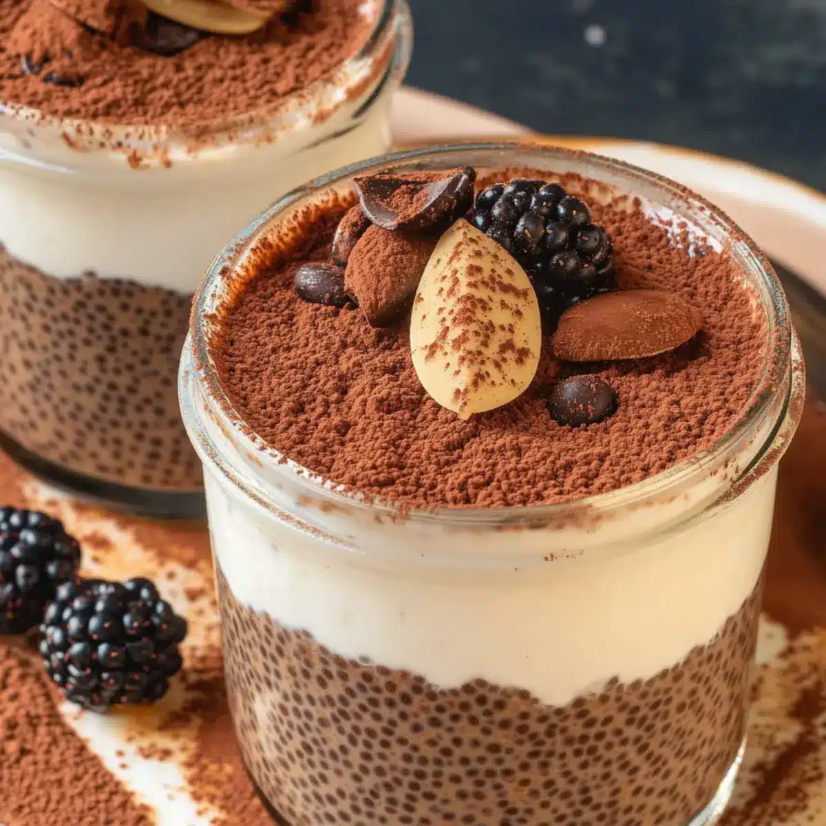Tiramisu Chia Pudding With Greek Yogurt