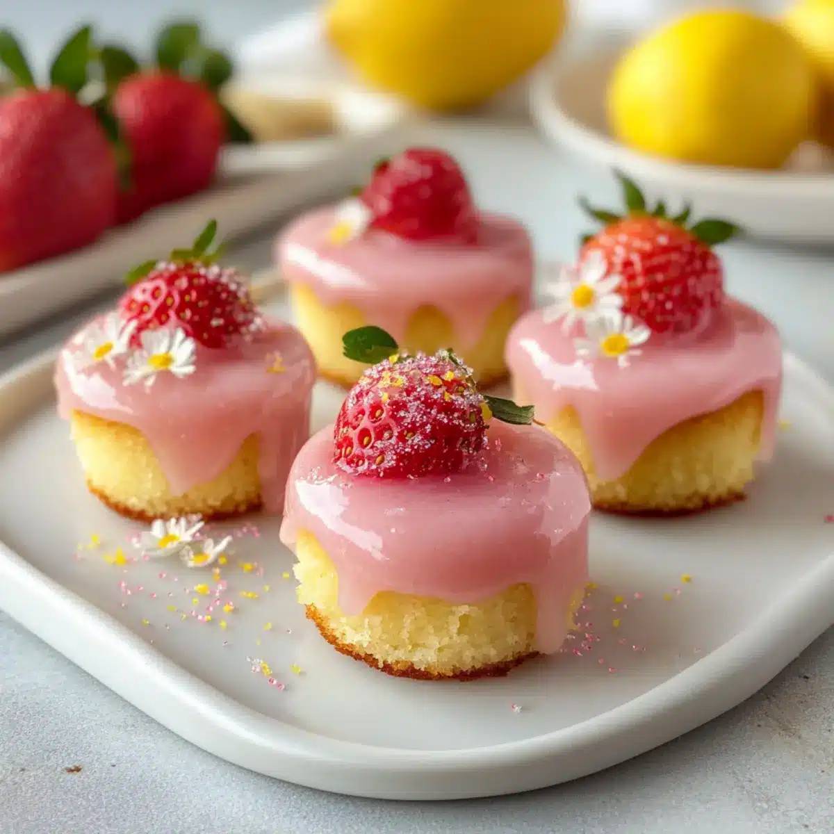 Strawberry Lemonade Cake Bites