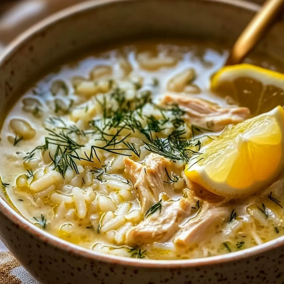 Mediterranean Lemon Chicken Soup