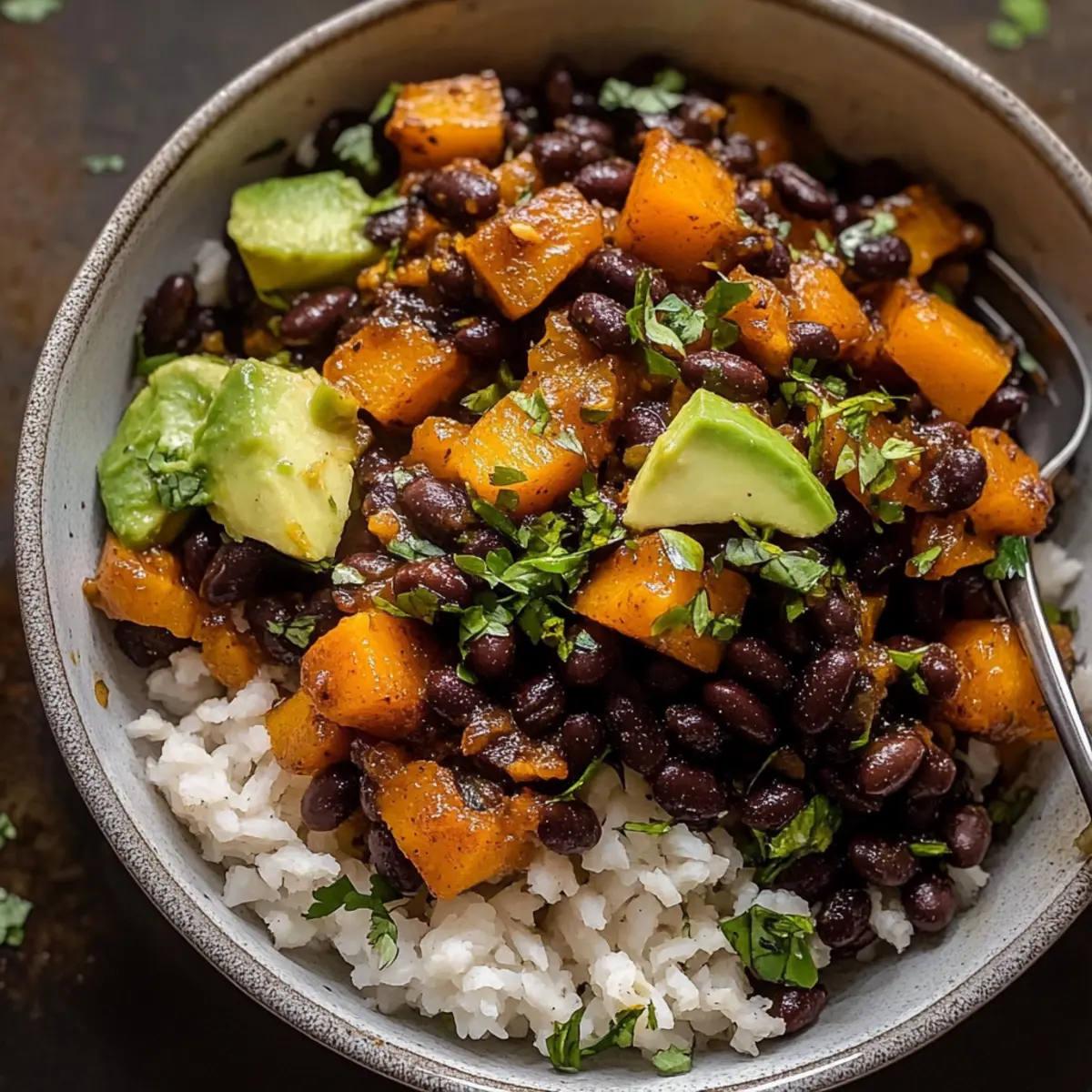 Chipotle Roasted Butternut Squash and Black Beans