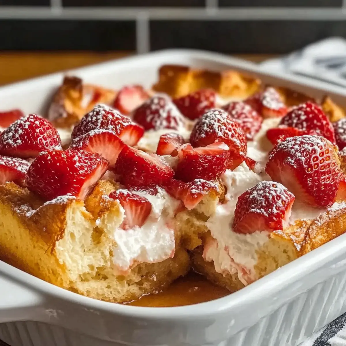 Strawberry Cream Cheese French Toast Bake