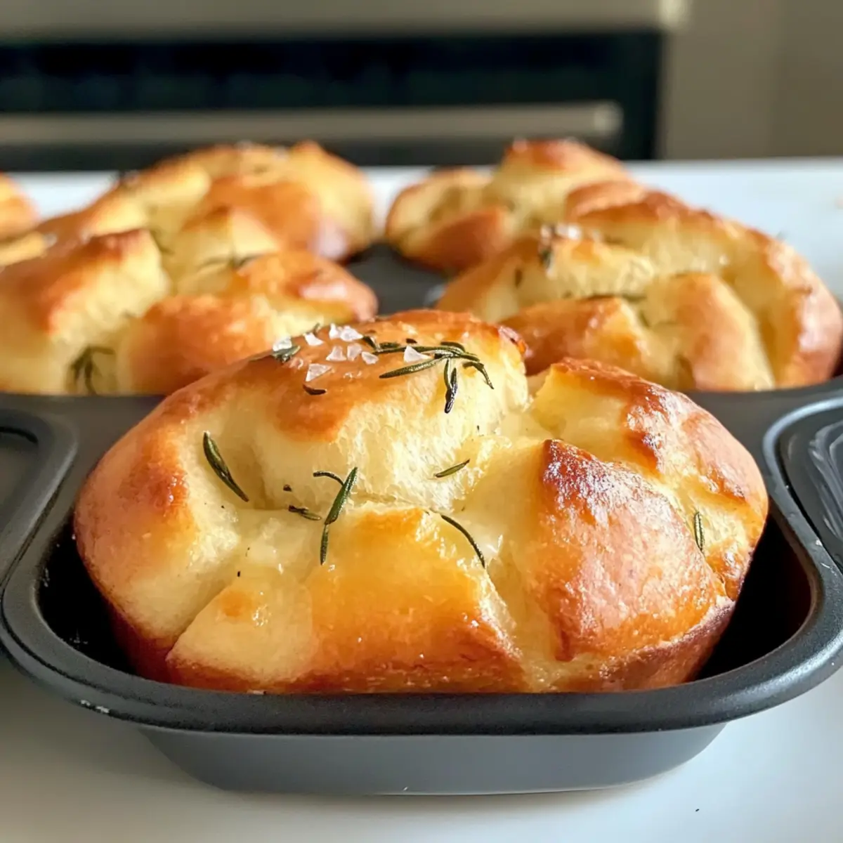 Rosemary Garlic Focaccia Muffins