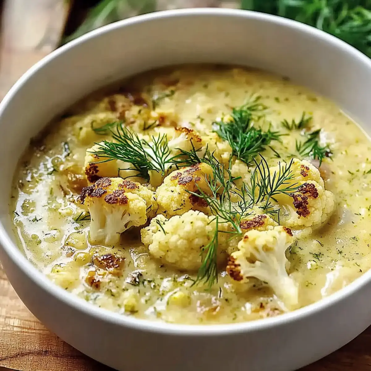 Mediterranean Cauliflower Soup