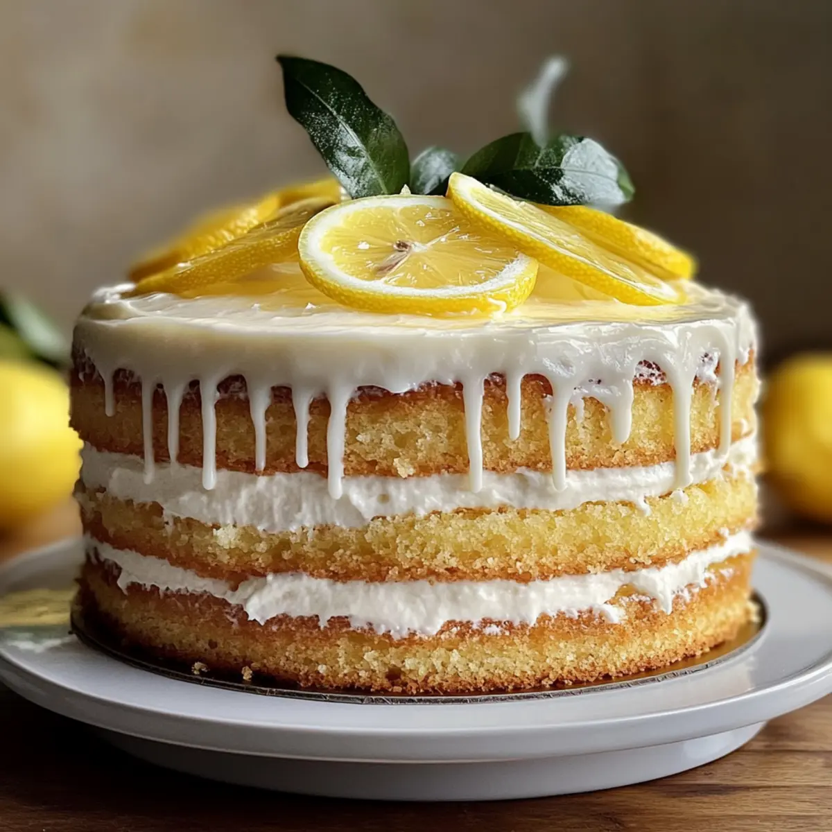 Limoncello Cake with Mascarpone Frosting