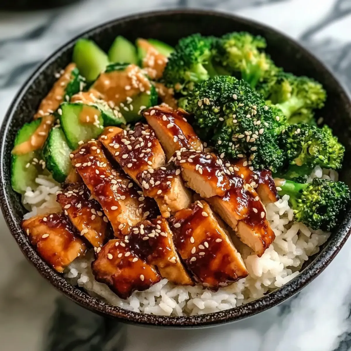 Sticky Chicken Bowls
