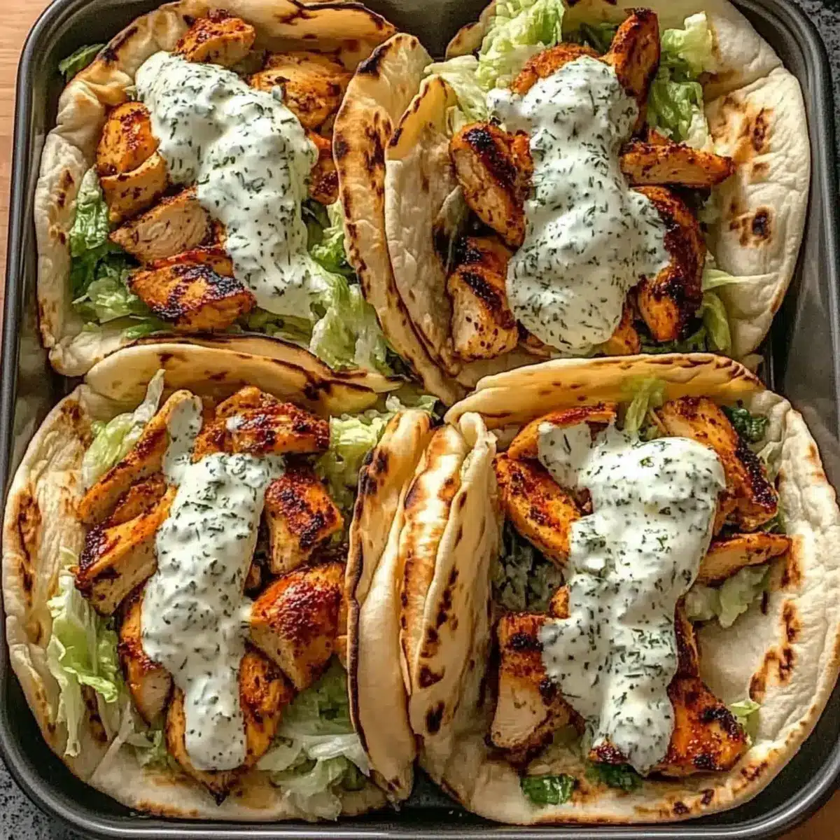 Sheet Pan Chicken Pitas with Herby Ranch