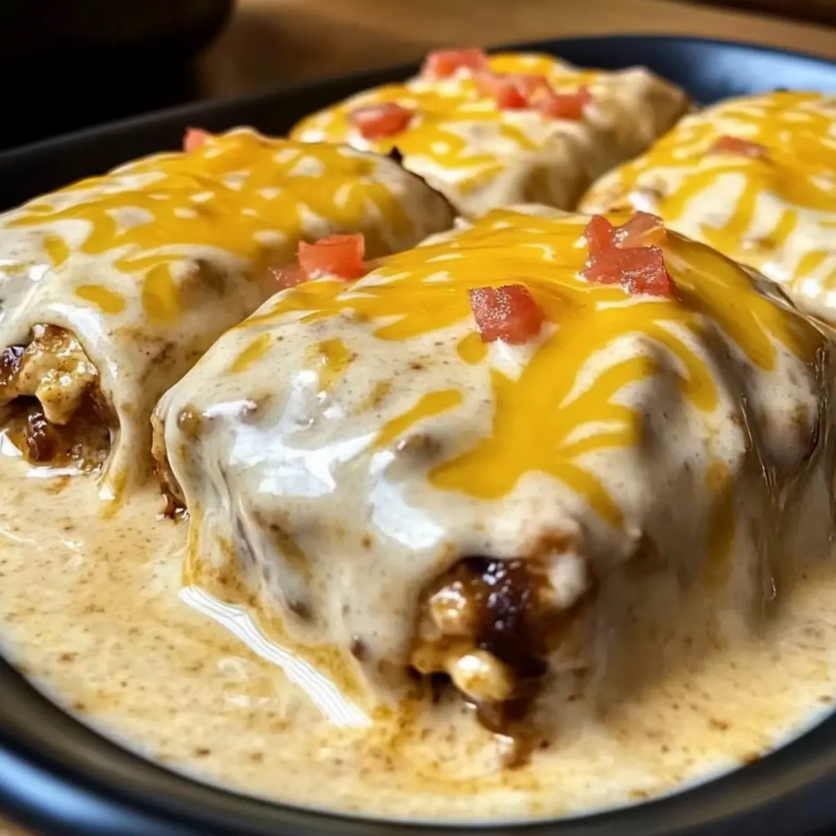 Chicken Enchiladas with Creamy Sauce
