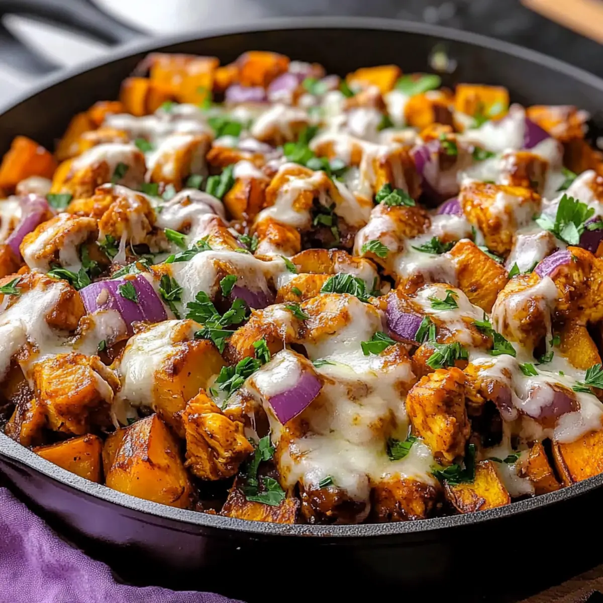 BBQ Chicken Sweet Potato Skillet