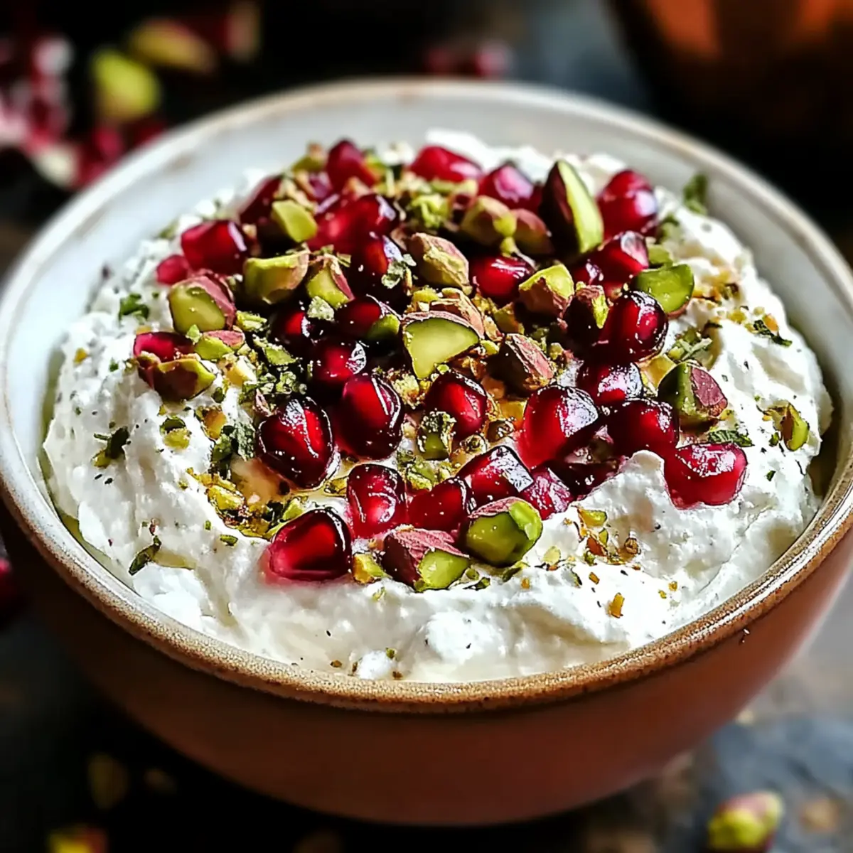 Pomegranate Pistachio Whipped Feta Dip
