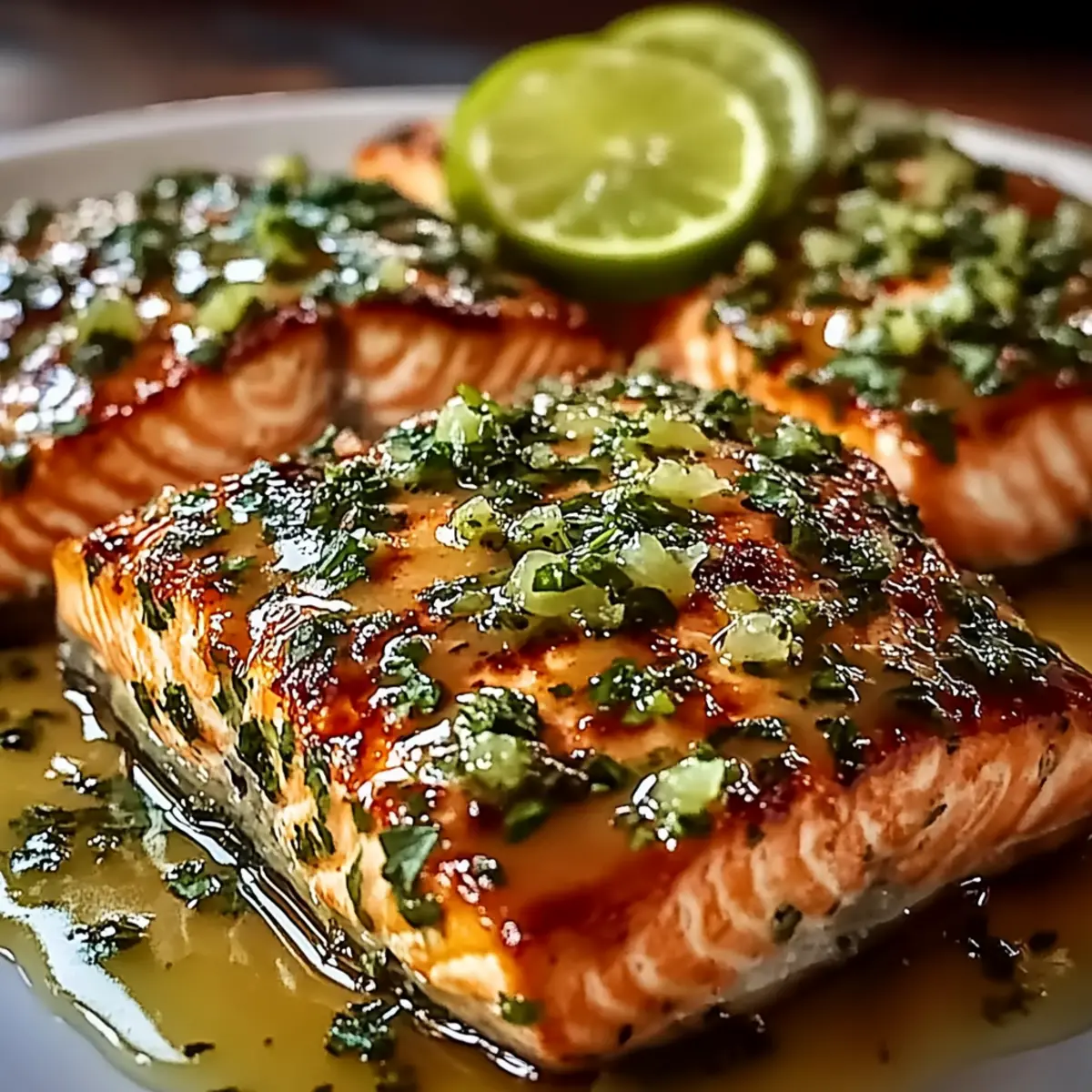 Honey-Lime Garlic Butter Baked Salmon