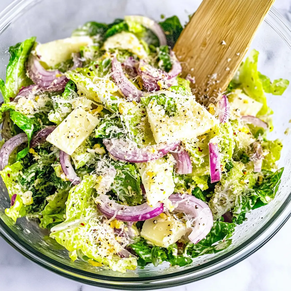 Lemon Parmesan Lettuce Salad