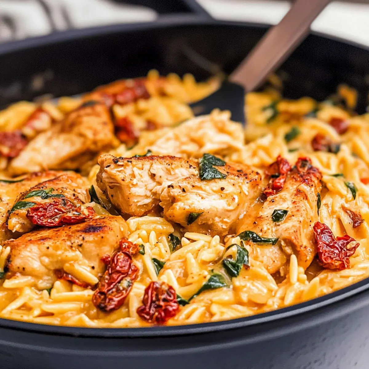 Creamy Sun-Dried Tomato Chicken Orzo