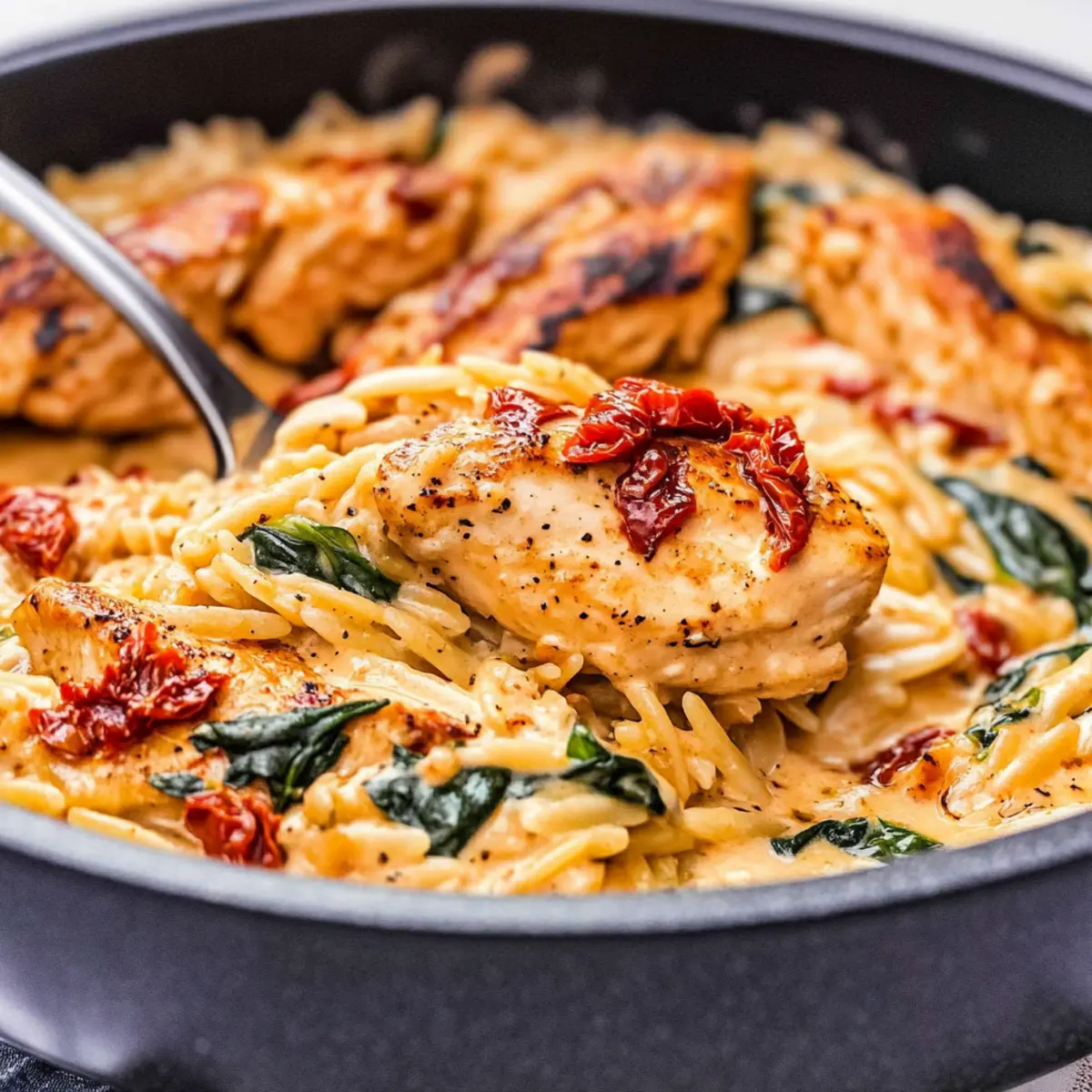 Creamy Sun-Dried Tomato Chicken Orzo