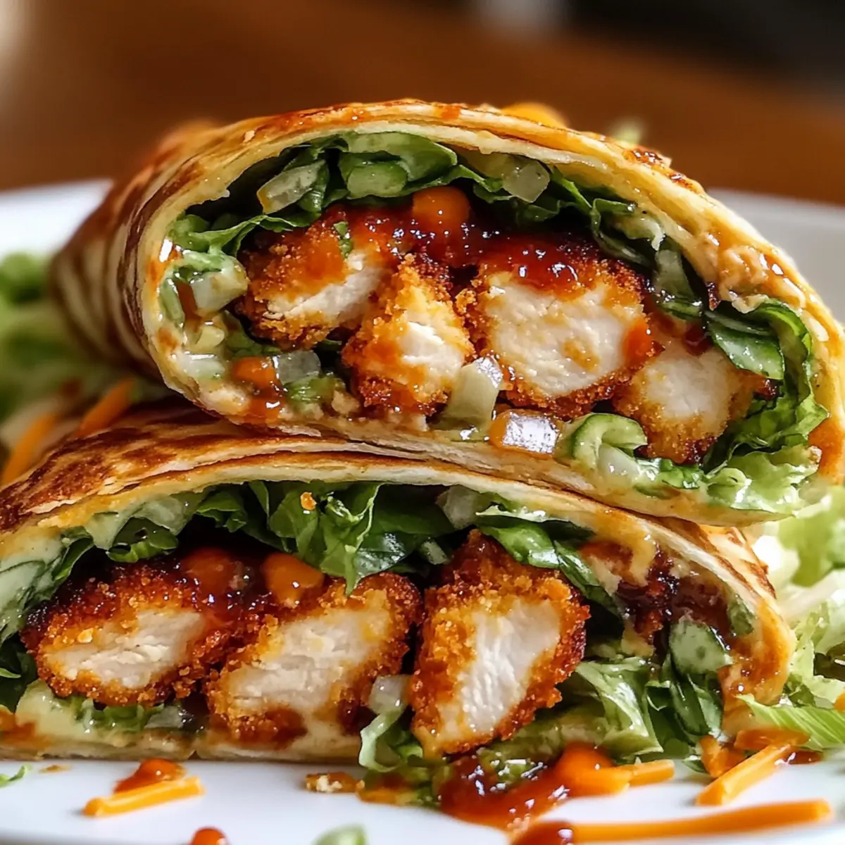 Sweet Chili Crispy Chicken Wraps