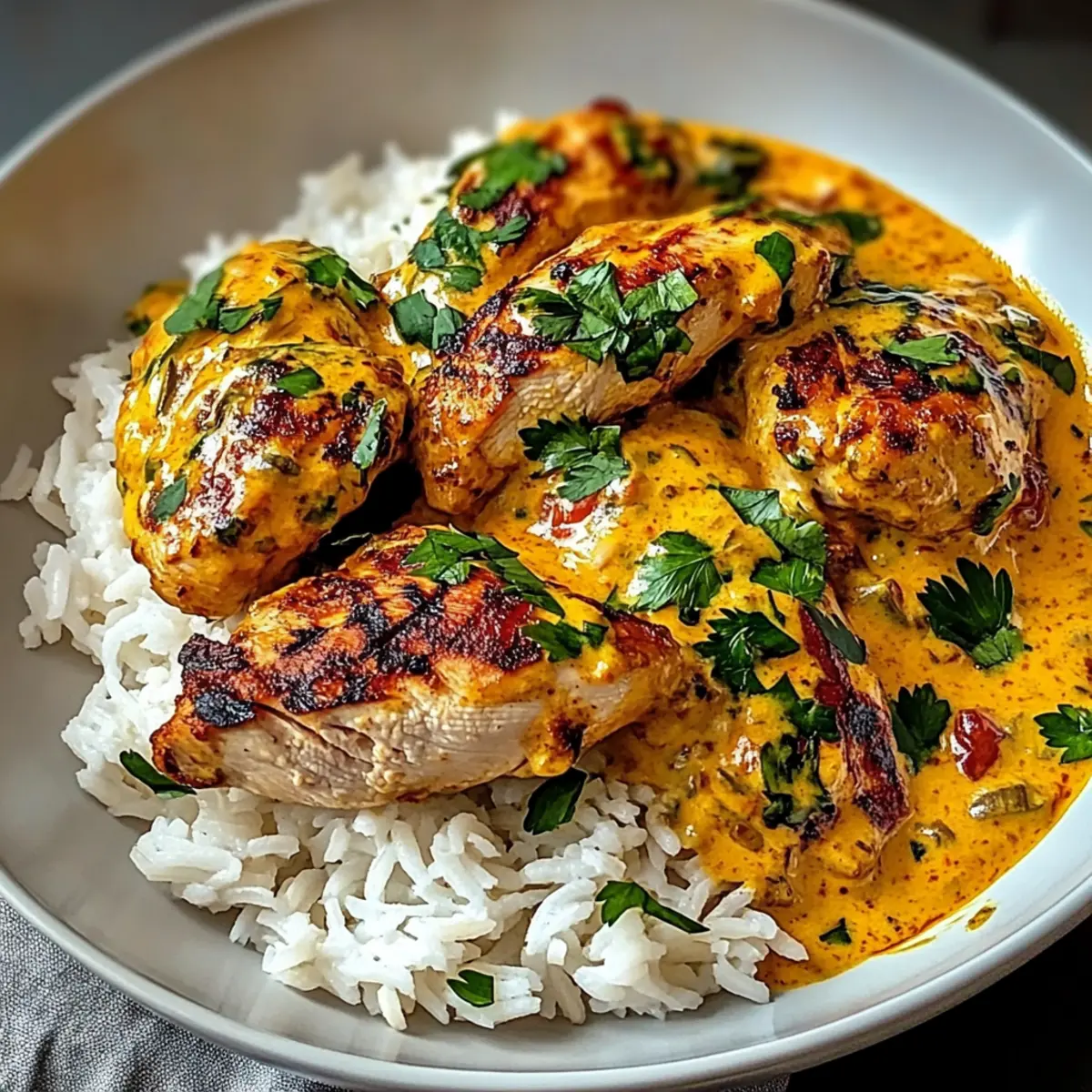 Creamy Peri-Peri Chicken with Rice