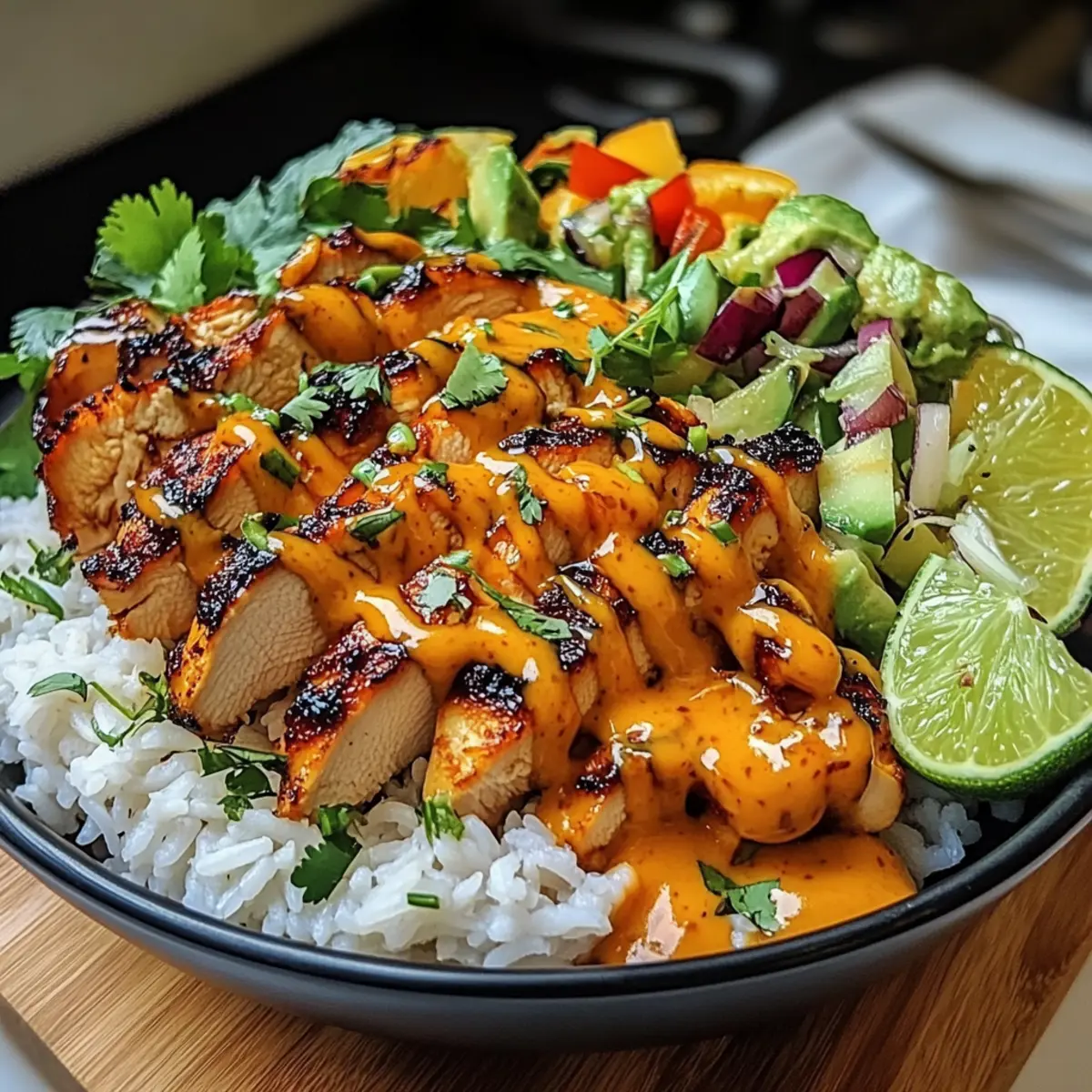Spicy Maple Chicken and Coconut Rice