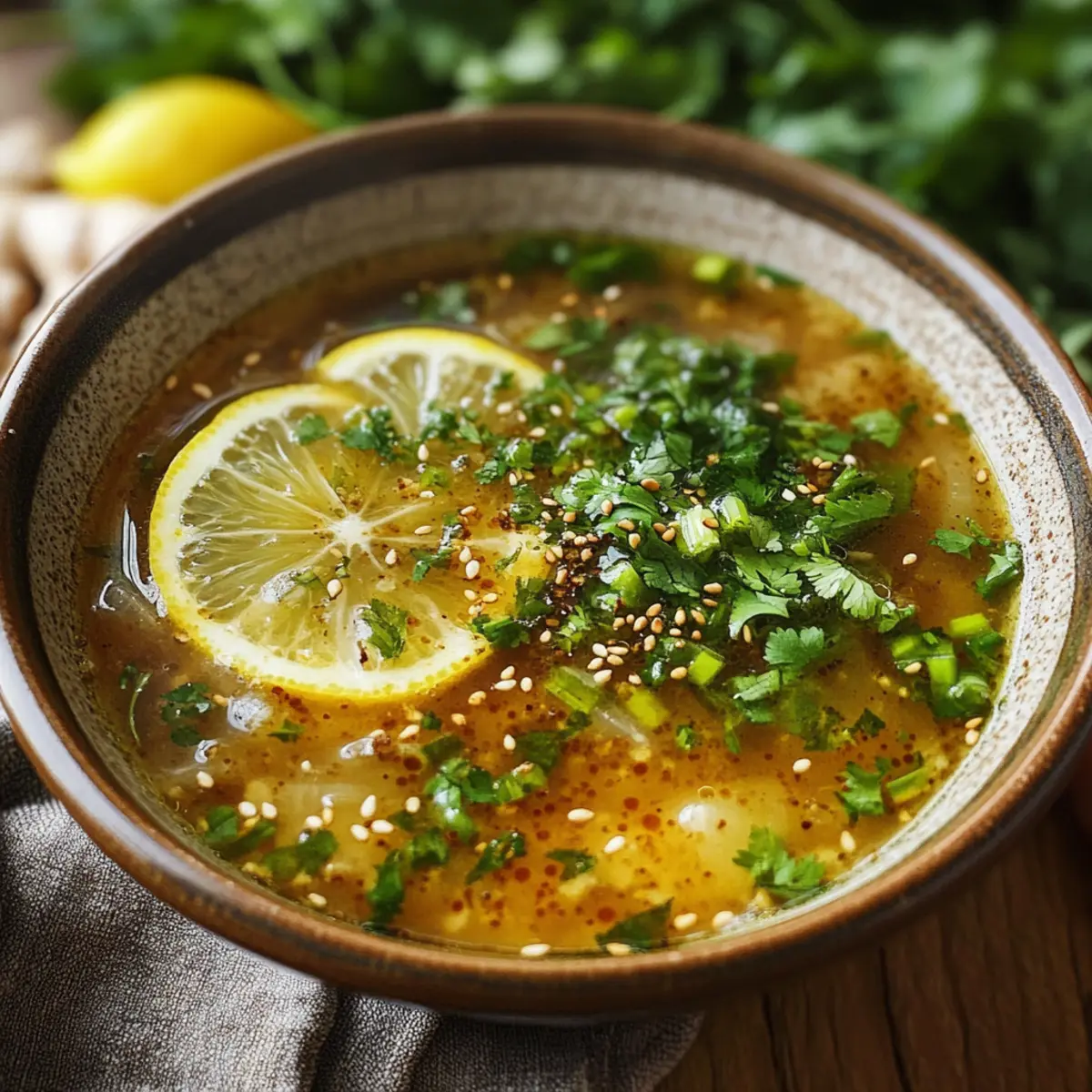 Ginger Lemon Detox Soup