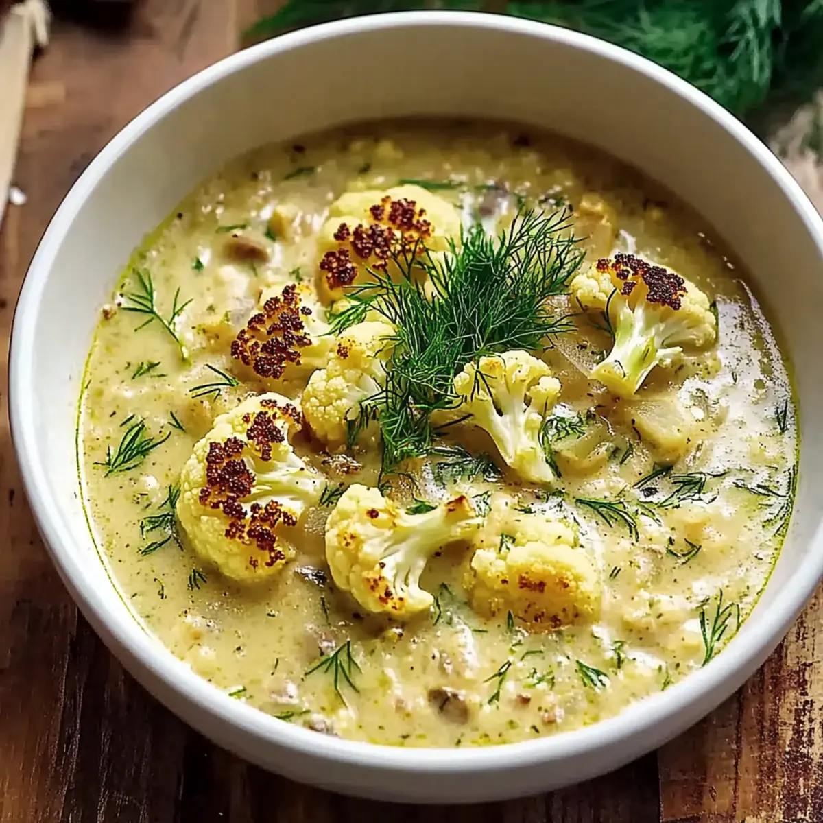 Mediterranean Cauliflower Soup