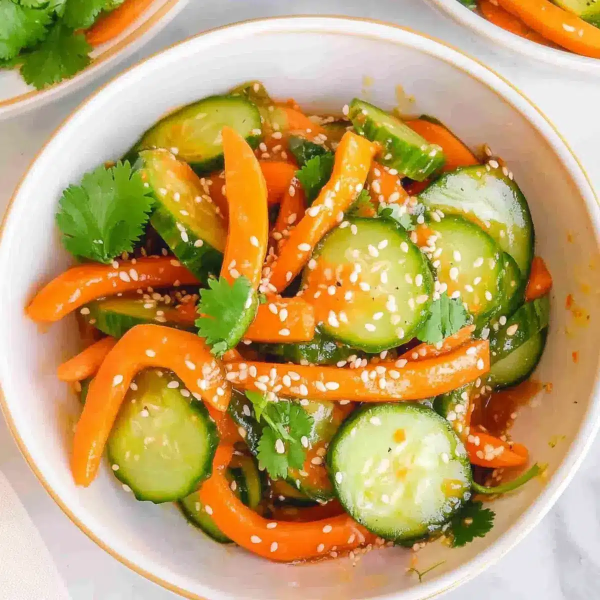 Carrot and Cucumber Salad with Spicy Dressing