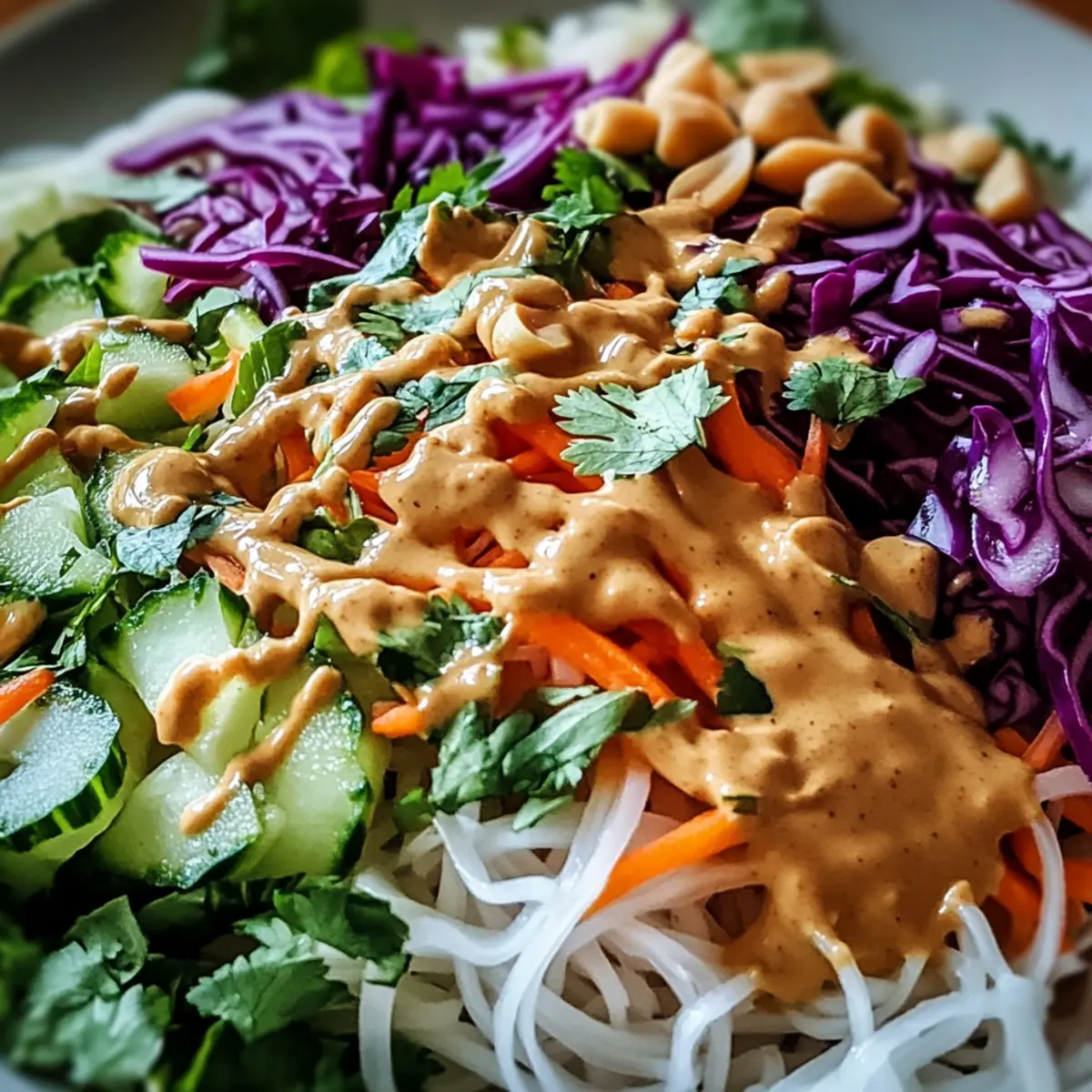 Spring Roll Salad with Peanut Dressing: Quick, Healthy Bliss