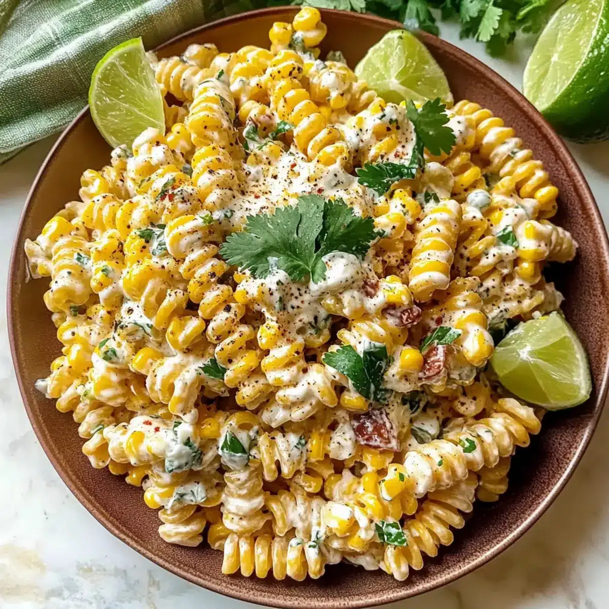 Elote Pasta Salad Greek Yogurt