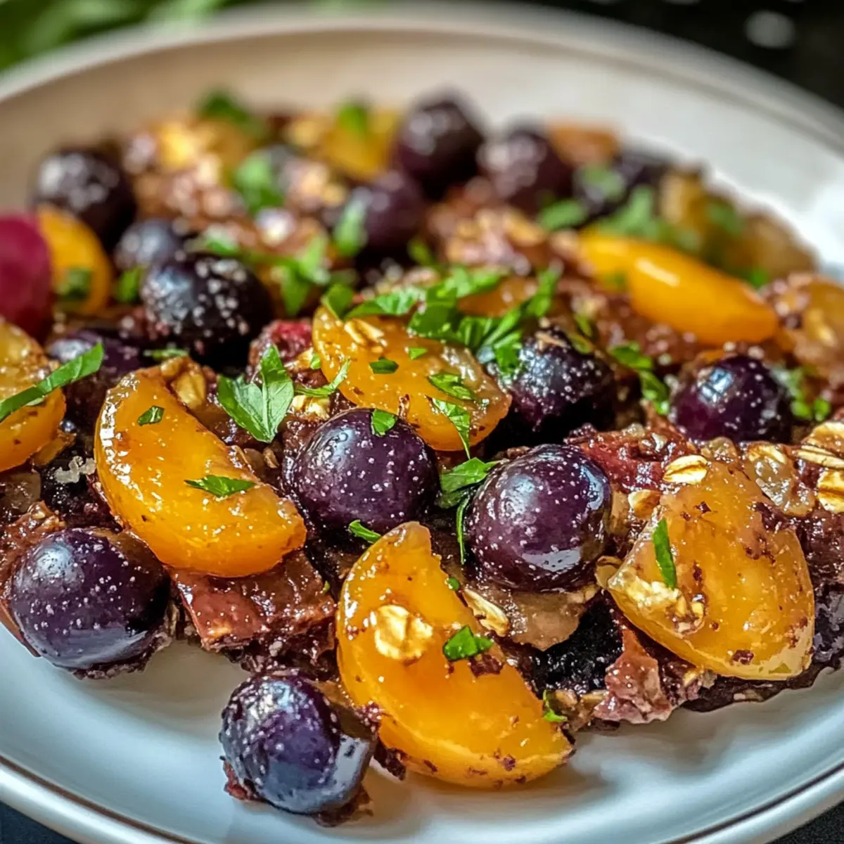 Grilled Peach Blueberry Salad